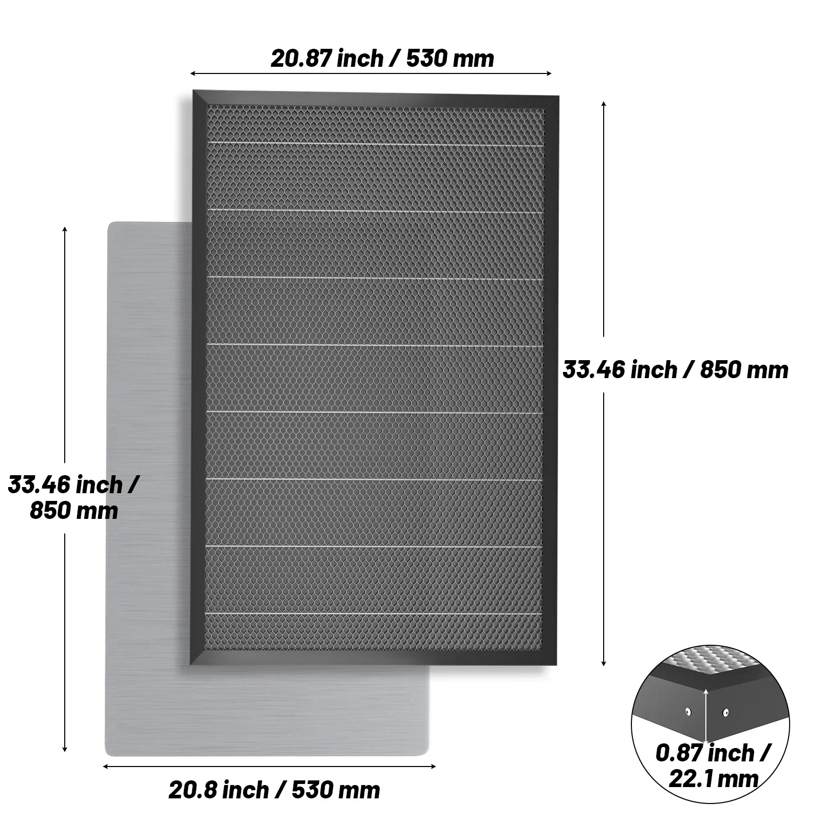 2025 NEJE pannello laser a nido d'ape 530 * 850mm banco da lavoro diodo CO2 macchina per incisione laser taglio pulizia letto cnc