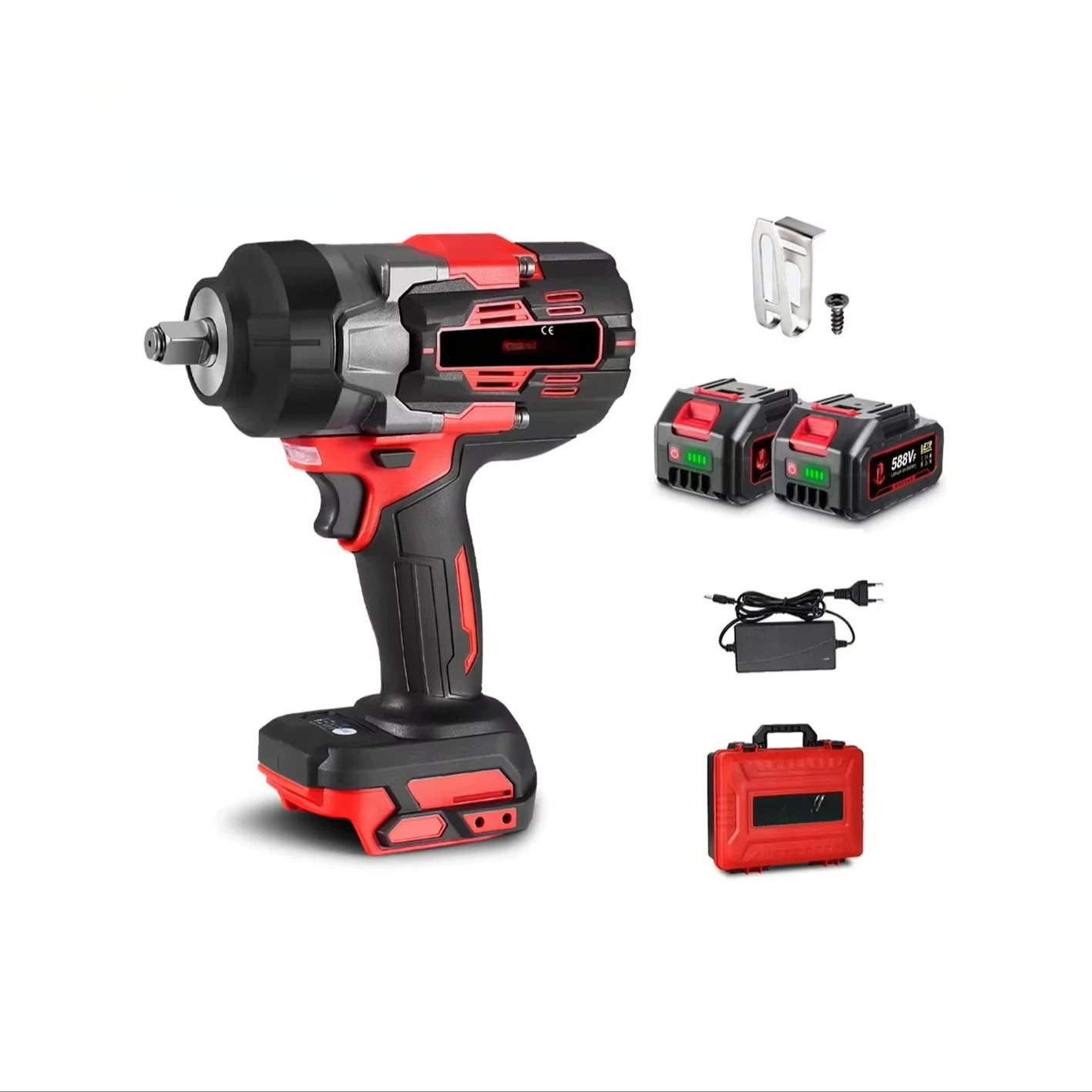 600W  Power Wrench  1700N.m Torque Impact Power Wrenches Brushless Motor Electric Wrench for Truck for Makita 18V Battery