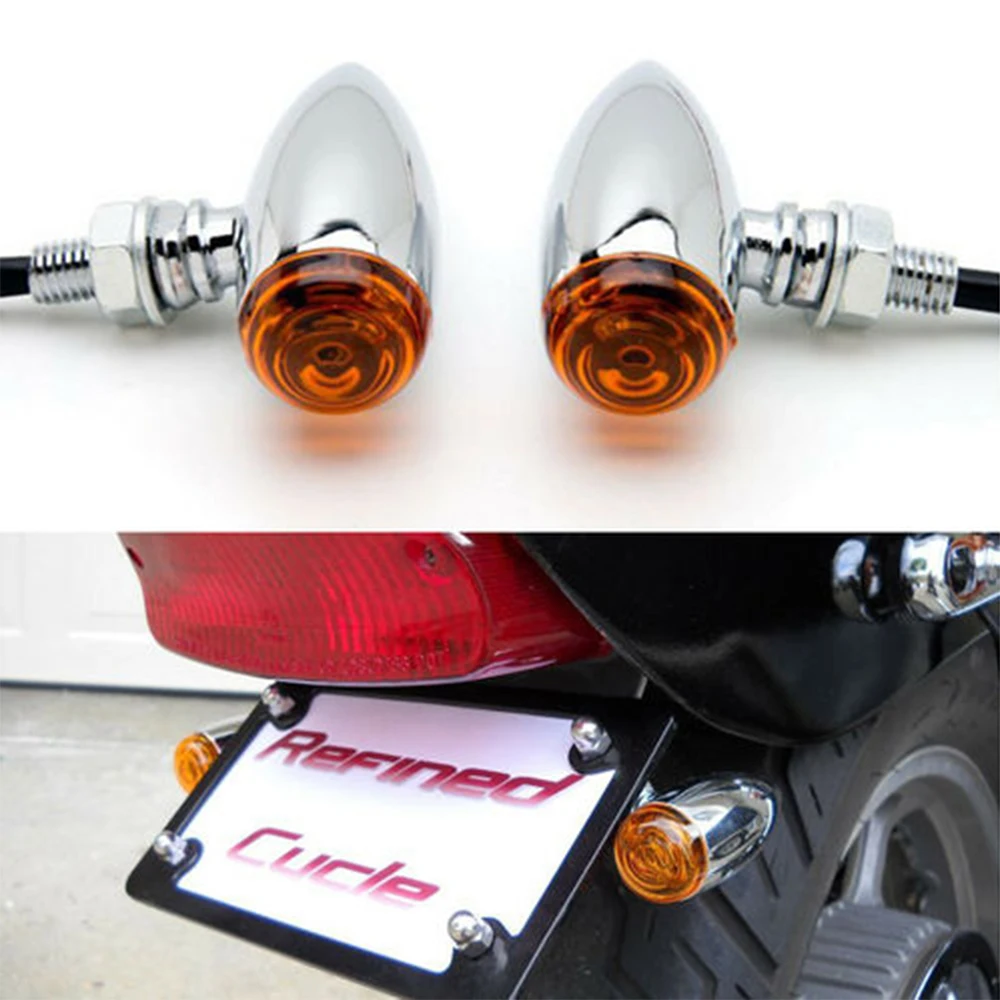 Motorcycle Harley Cruise Crown Prince Retro Retro Retro Modified Bullet For LED Turn Signal Warning Indicator Light