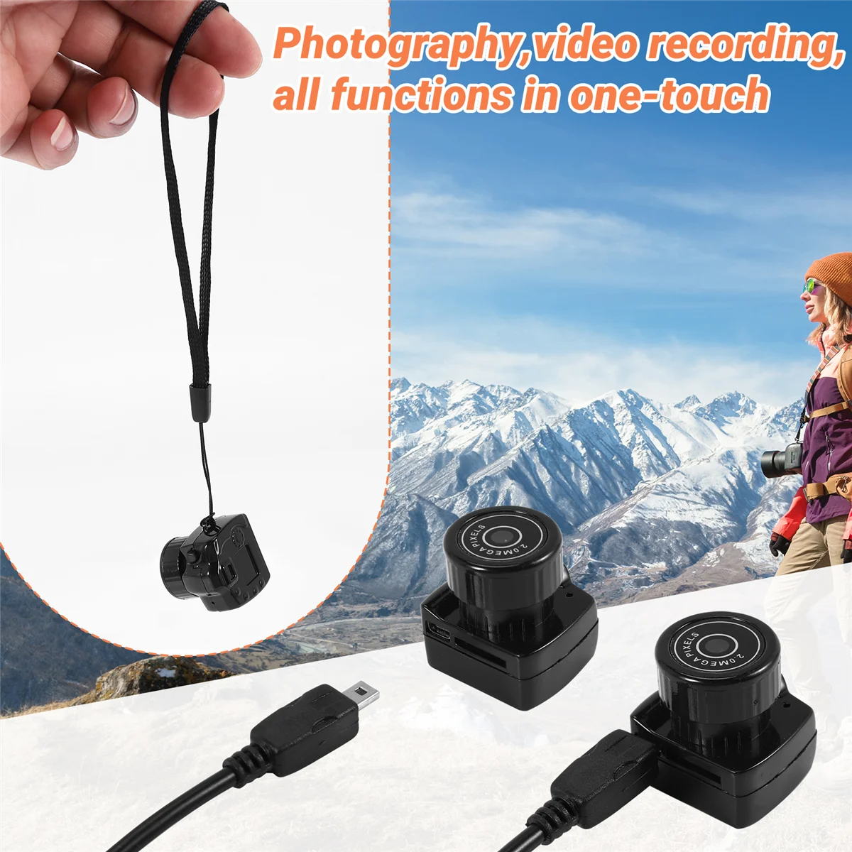 Tiny Mini Camera HD Video Audio Recorder Webcam Y2000 Camcorder Small ​Security Secret Nanny Car Sport Mini Cam