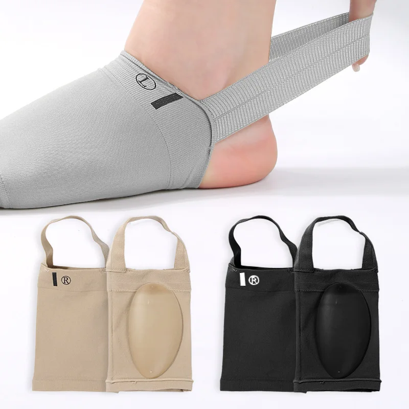 A Pair of Bandage Arch Support Pads Flat Foot Orthotic Inserts Cushion for Arch Collapse Valgus Foot Arch Sock Pads