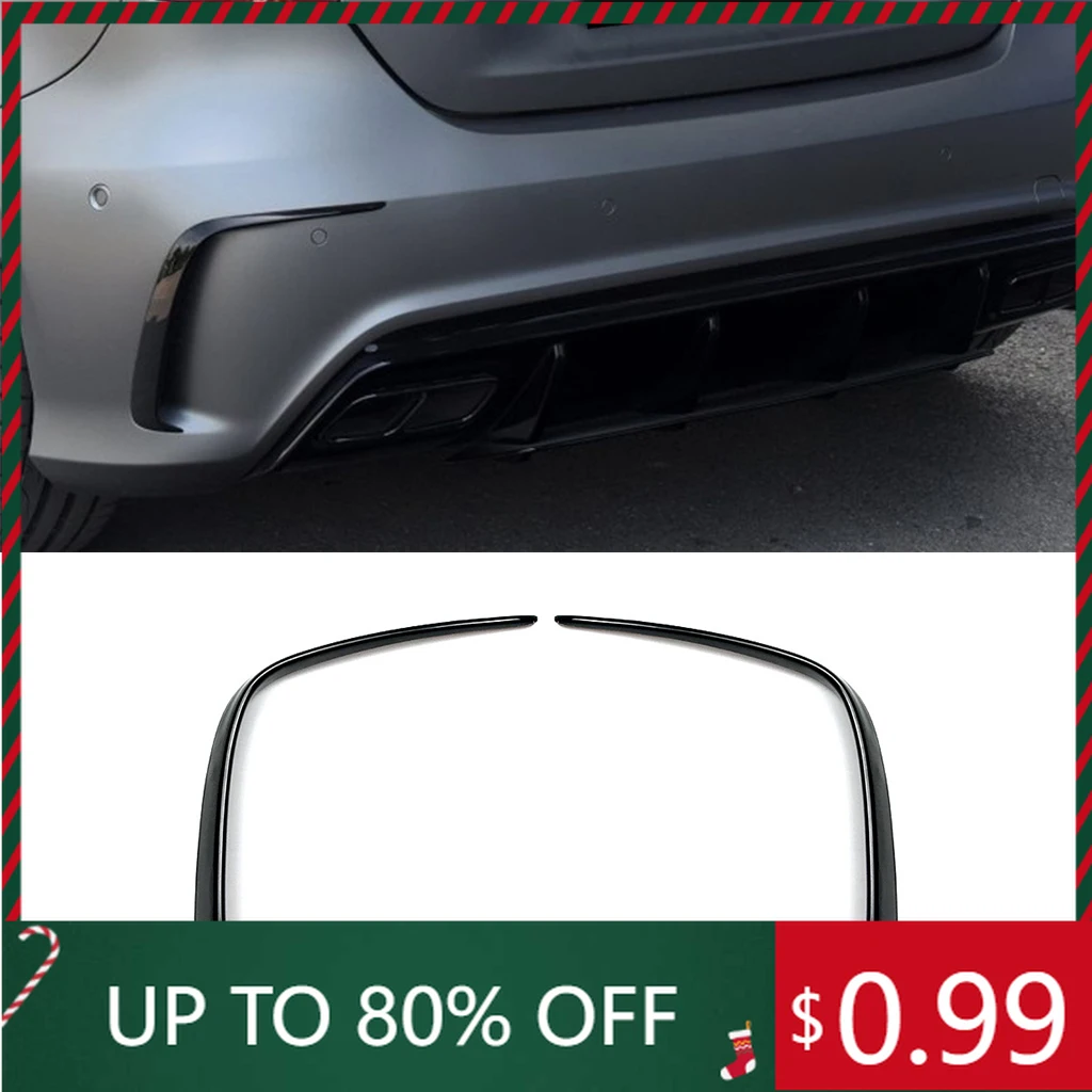 

Rear Bumper Splitter Spoiler Air Vent Cover Side Canard For Mercedes-Benz A-Class W176 A180 A200 A250 A45 AMG Interior Stickers