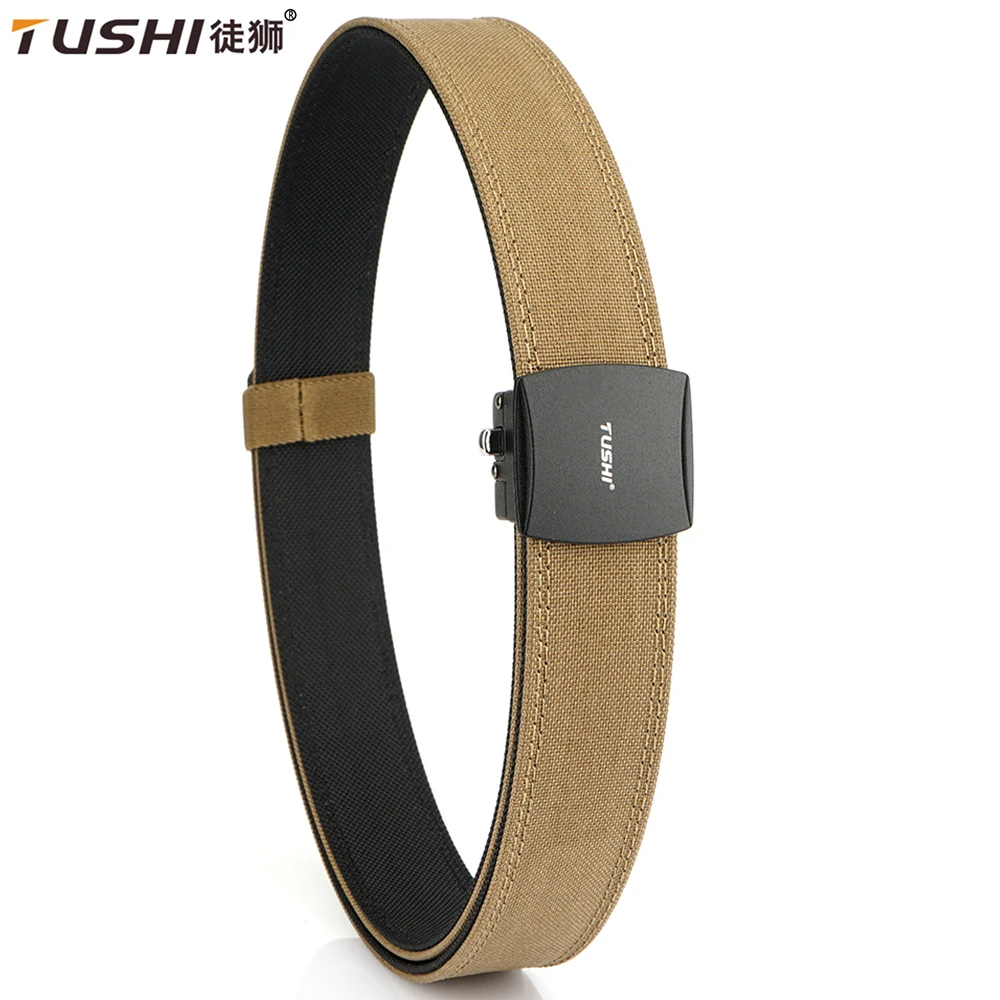 TUSHI Belt Hard Tactical Belt for Men Metal Buckle IPSC Gun Belt Thickened Outdoor Military Belt Shooting tool belt Accessories