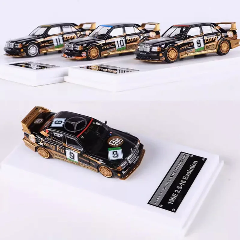 LMLF Diecast Alloy 1:64 Scale benz‘s 190e W201 2.5-16 Evolution Racing Car Model Static Collection Decorated Holiday Gifts Toys