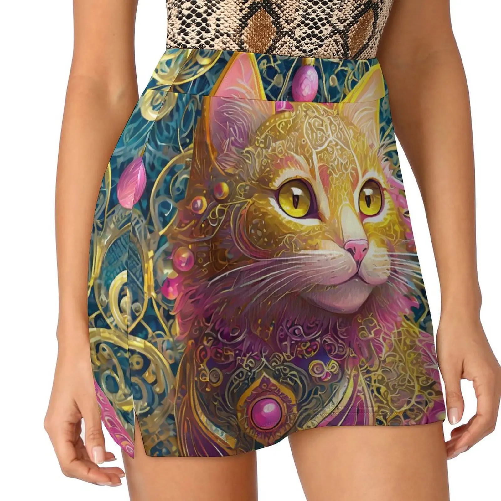 

Мини-юбка Happy Cat женская юбка японская кавайная одежда летняя Женская одежда Женская летняя юбка