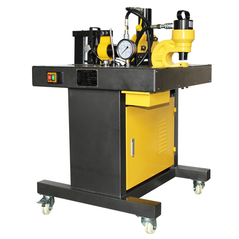 220V Three-In-One Copper Bar Processing Machine Multi-Function Flat Stand Bending Tool Hydraulic Busbar Processing Machine 750W