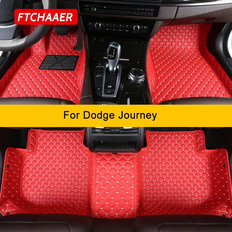 

FTCHAAER Custom Car Floor Mats For Dodge Journey 2008-2023 Auto Carpets Foot Coche Accessorie