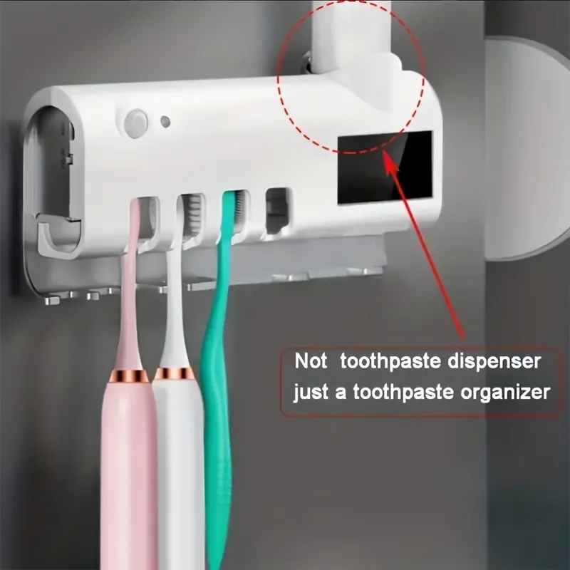 Porte-brosse à dents électrique multifonctionnel, induction, stérilisation UV, pressage automatique du dentifrice