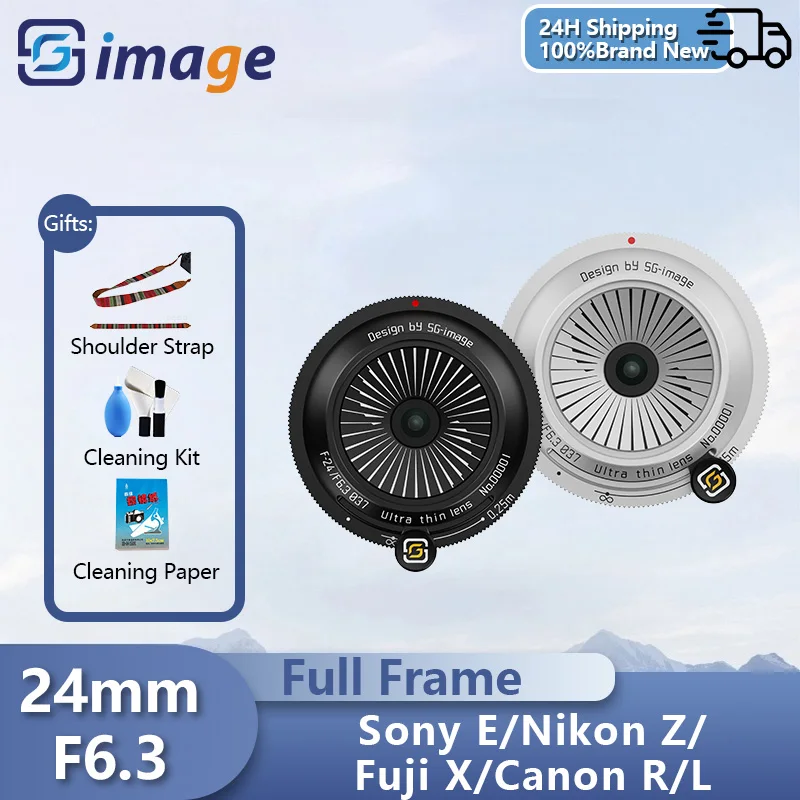 

SG image 24 мм F6.3 Полнокадровый ультратонкий широкоугольный объектив для камеры Sony E Nikon Z L-Mount Canon RF Fuji XF