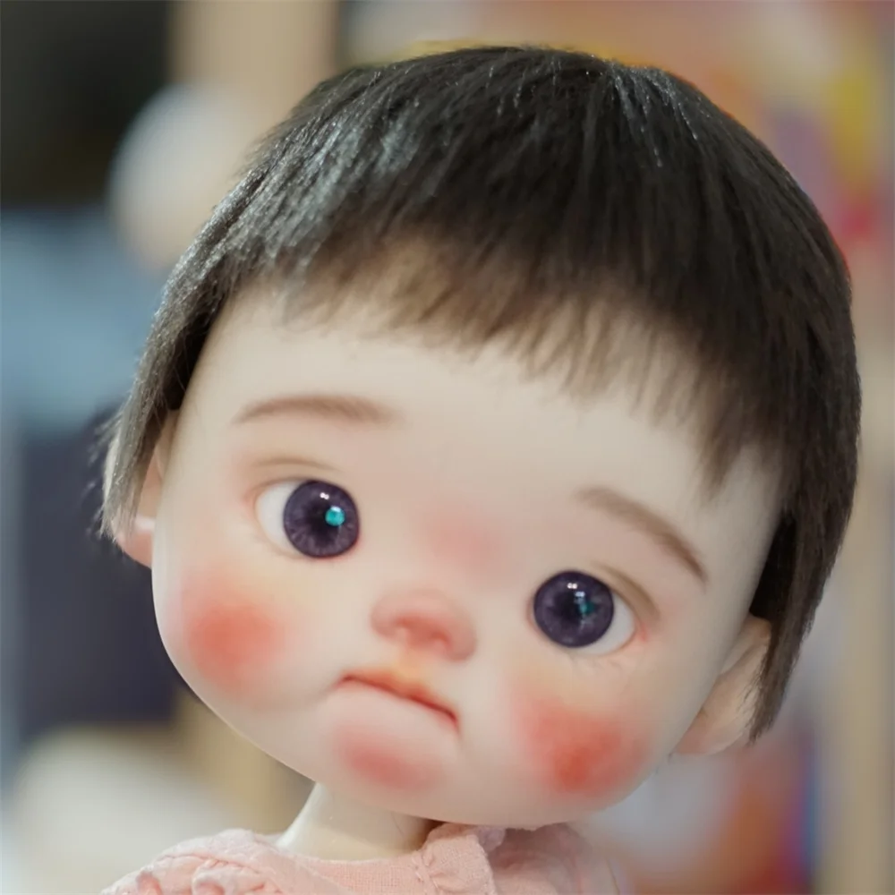 

Bjd big head huhu qbaby Big head series, короткие волосы, имитация шерсти для пляжа