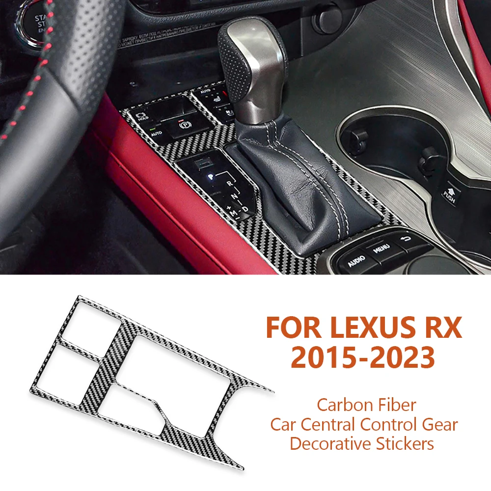 

For Lexus RX300 2015-2023 Carbon Fiber Car Central Control Gear Shift Panel Decorative Stickers Auto Accesorioss Para Vehículos