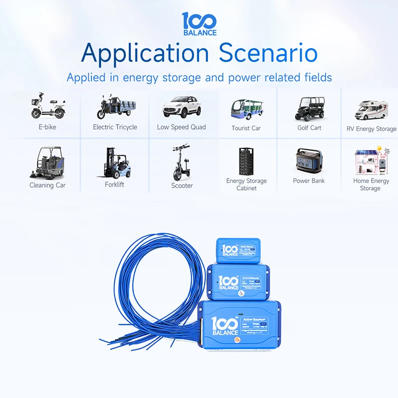 Active balancer lifepo4 16s 4s 8s 24s 13s Active Equalizer Bluetooth Cell Balancer Li-Ion Lifepo4 Lithium Battery12v 24v 48v