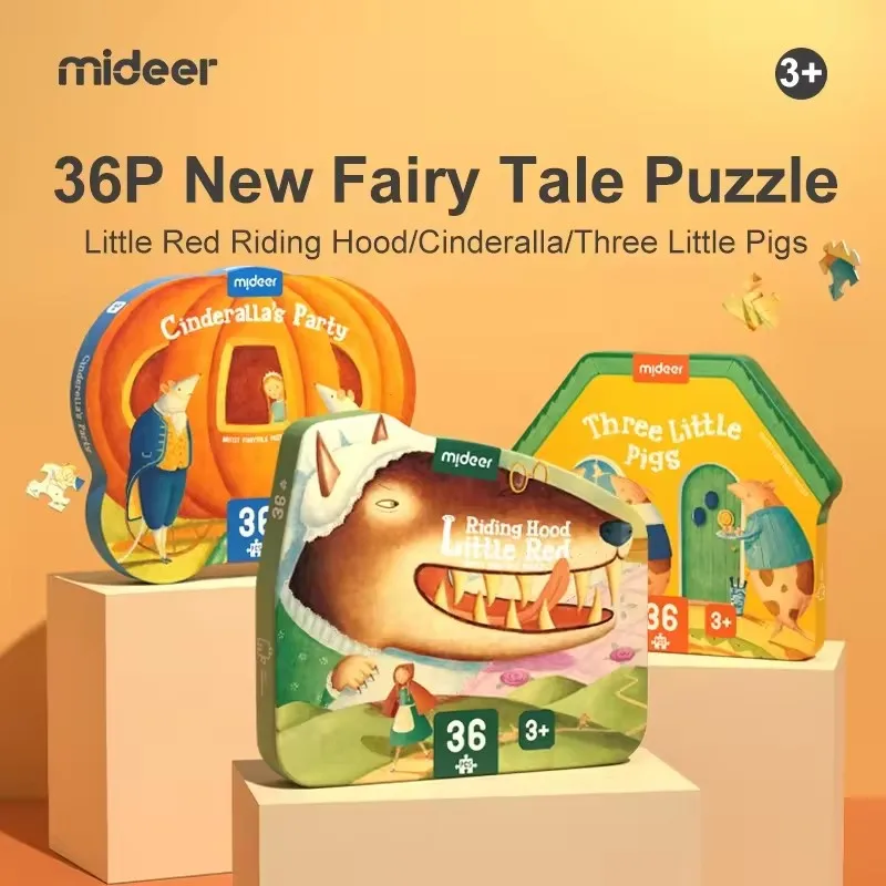 Mideer 36 Pcs Classic Alison Jay Artist\'s Fairy Tale Puzzle Toy Gift Box Kids Children Educational Jigsaw Puzzle Toys 3Y+