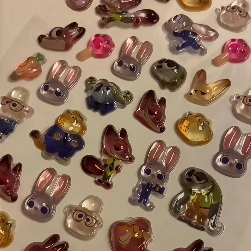 

Zootopia 3D Jelly Stickers Set Cute Animal Characters for Phone Case Decoration Scrapbooking Handcraft Journal Macbook