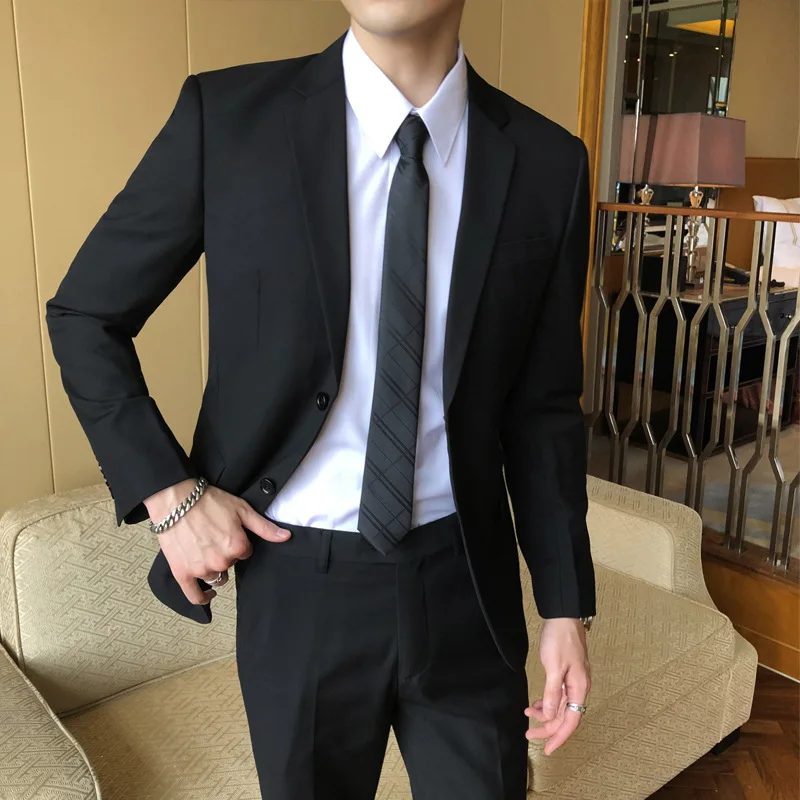 

1-A103 suit Men's Professional Best Man Korean Style Wedding Business Dress Jacket Slim-fit Casual Suit Spring