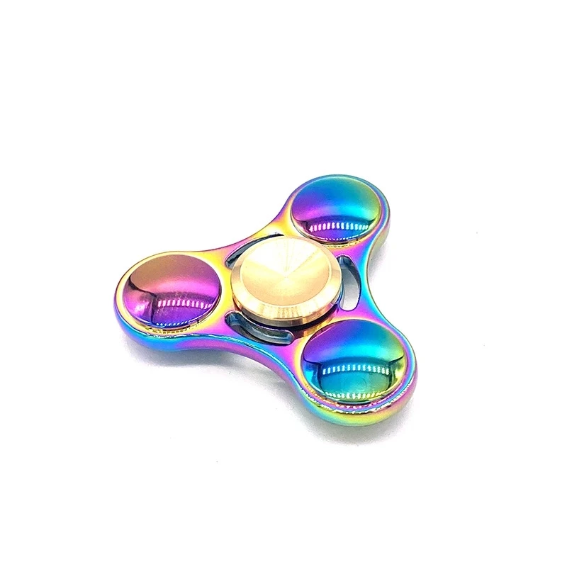 

Colorful Three Leaves Fingertip Top Fidget Spinner Toys Adults Anti Stress Metal Hand Spinner Metal Material Fidget Toys