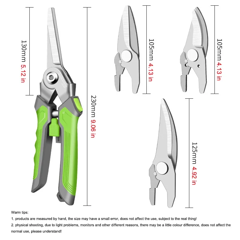 

Four in One Garden Manual Art Trimming Interchangeable Head Multi functional Professional Potted Lawn Garden