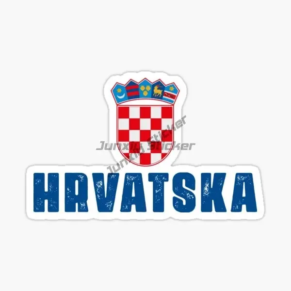 Croatia HR Flag Map National Emblem Creative Sticker for Decorate Car Bicycle Helmet Window Table Fridge Decal Accessories