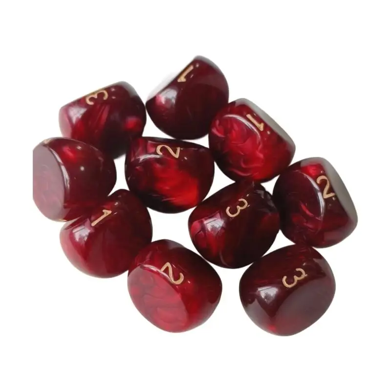 

652F 3 Sided Dices Acrylic Playing Table Board Game with Bright Number For Family Party Activity Classroom Teaching Aid