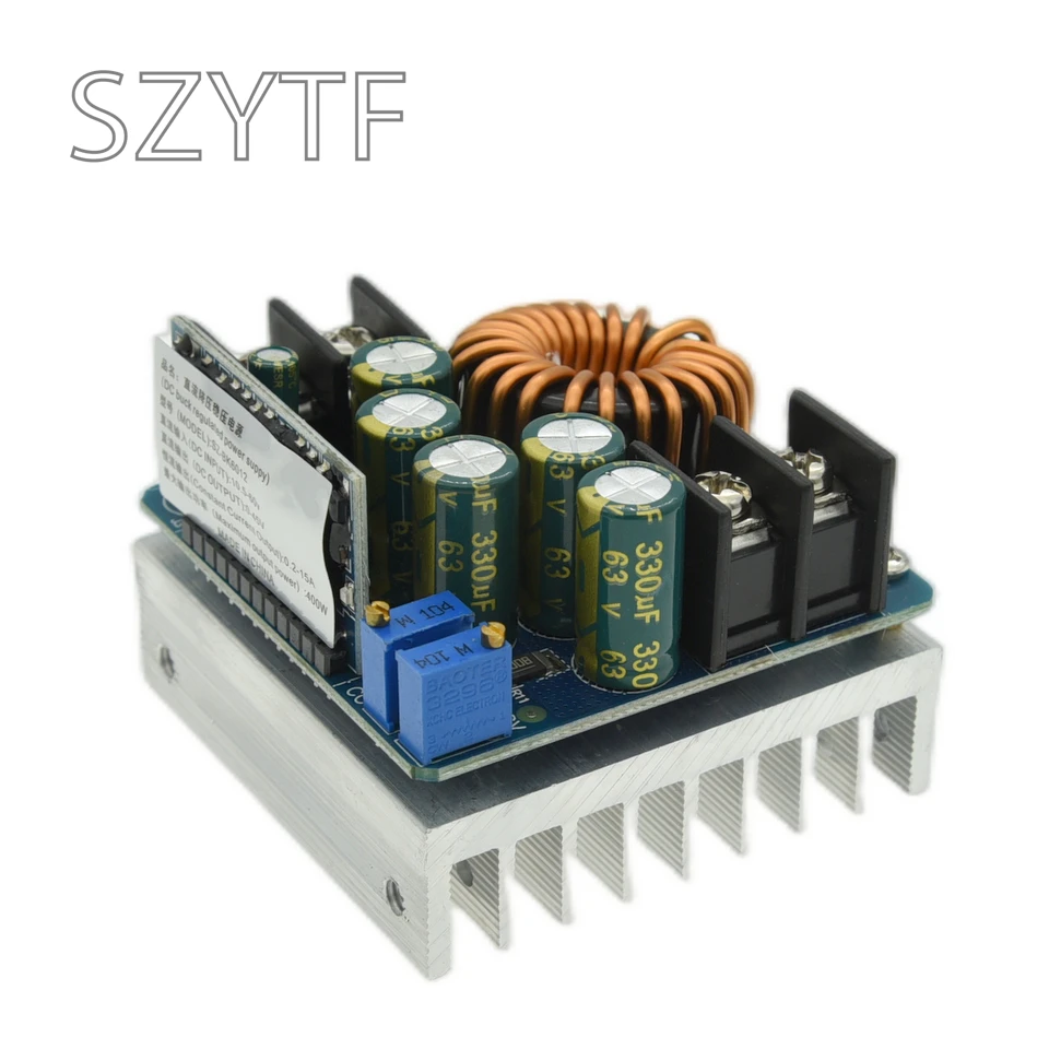 DC-DC 400W High-power Step Down Buck Converter DC 10V-60V Constant Voltage Constant Current Adjustable Power Supply Module