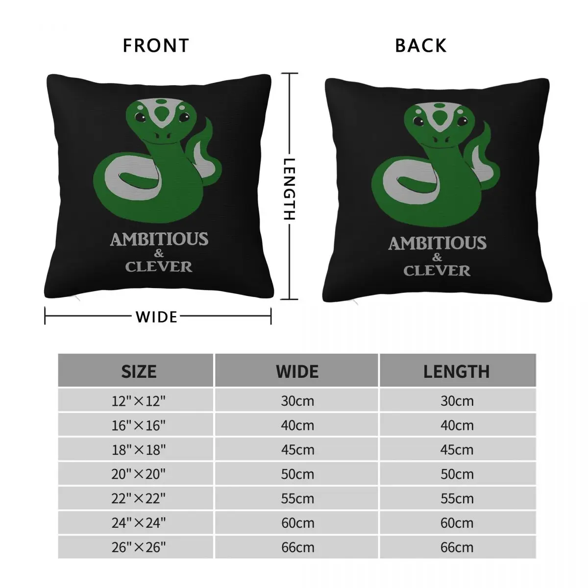 Cute Snake Ambitious Clever Pillowcase Polyester Linen Velvet Printed Zip Decor Throw Pillow Case Home Cushion Cover