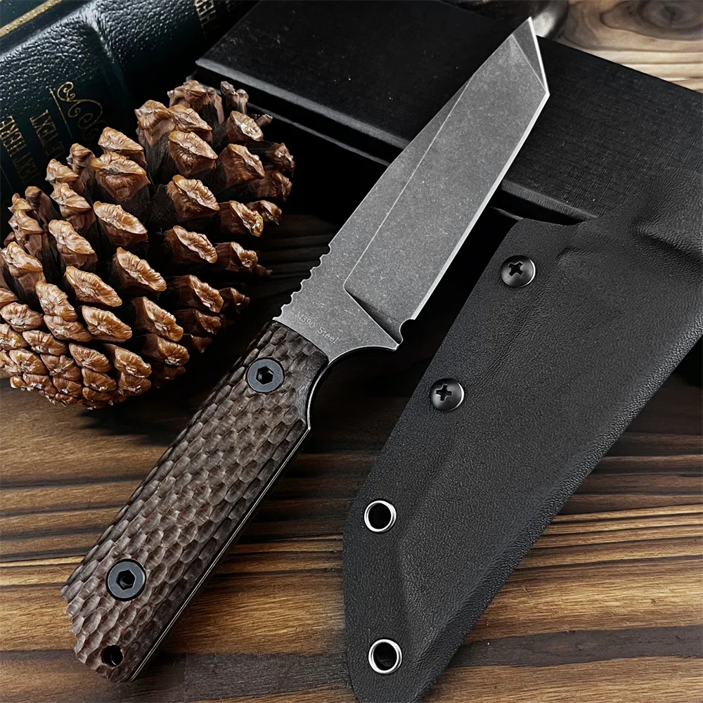 DB Кемпинг Рыбалка Нож с фиксированным лезвием Высокая твердость 8Cr13Mov Лезвие G10 Ручка EDC Открытый Охота Инструменты для выживания с ножнами