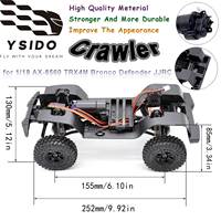  155mm 6.10inch Wheelbase 1/2-Speed Gearbox Assembled Frame Chassis for 1:18 AX-8560 TRX4M Bronco Defender JJRC RC Crawler Car