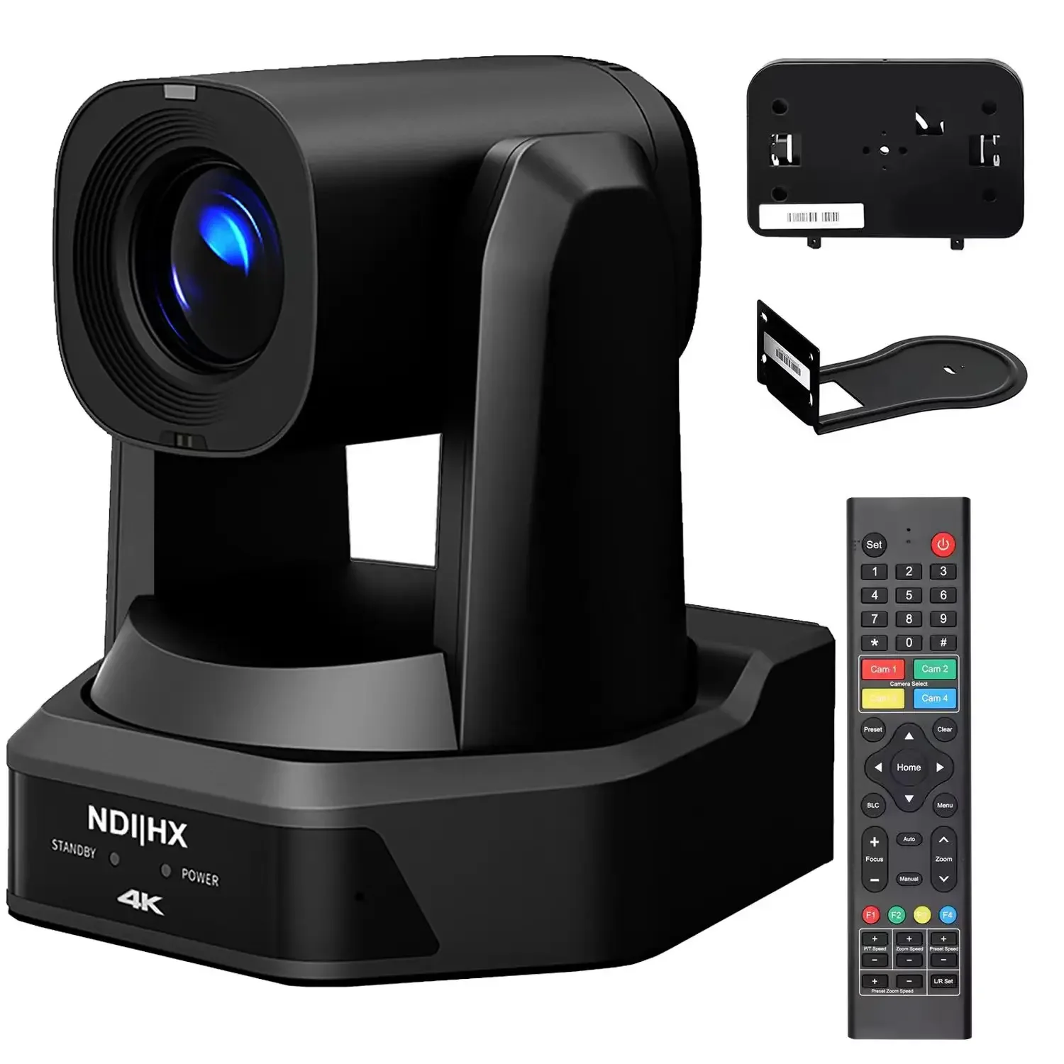 ชุดกล้อง PTZ รุ่น HD66K-30N=4 ตัว ราคา 2988 ดอลลาร์สหรัฐฯ จัดส่งฟรี รองรับ NDI HX POE 4K ซูมออปติคอล 30 เท่า พร้อม SDI, LAN, POE, AI Track, ตัวควบคุม IP และสวิตช์ POE