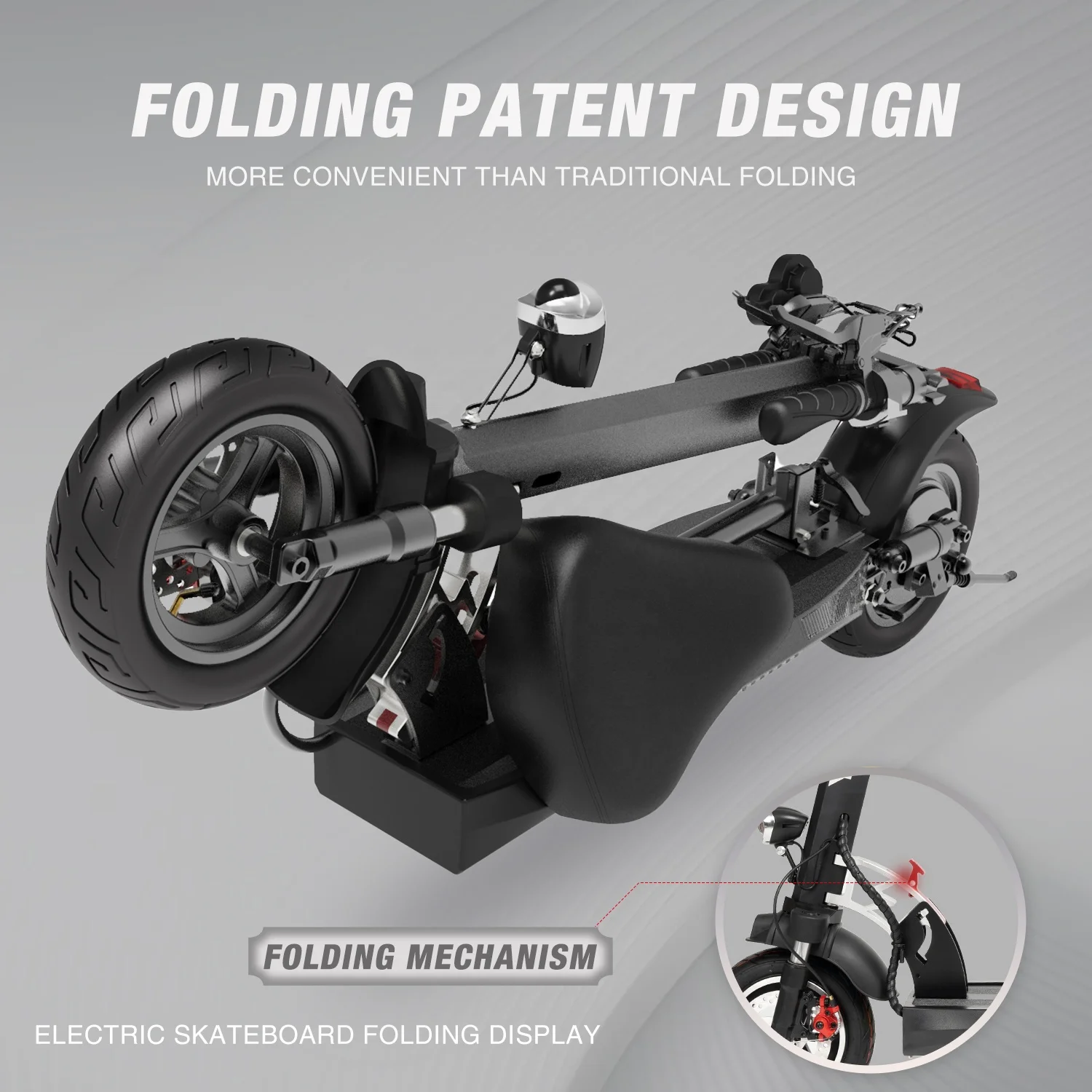 Intelligent Library HITWAY EU Warehouse Stock Electric Scooter 800W 10Ah 45km/h Brushless Motor Foldable With Seat For Adult - Image 5