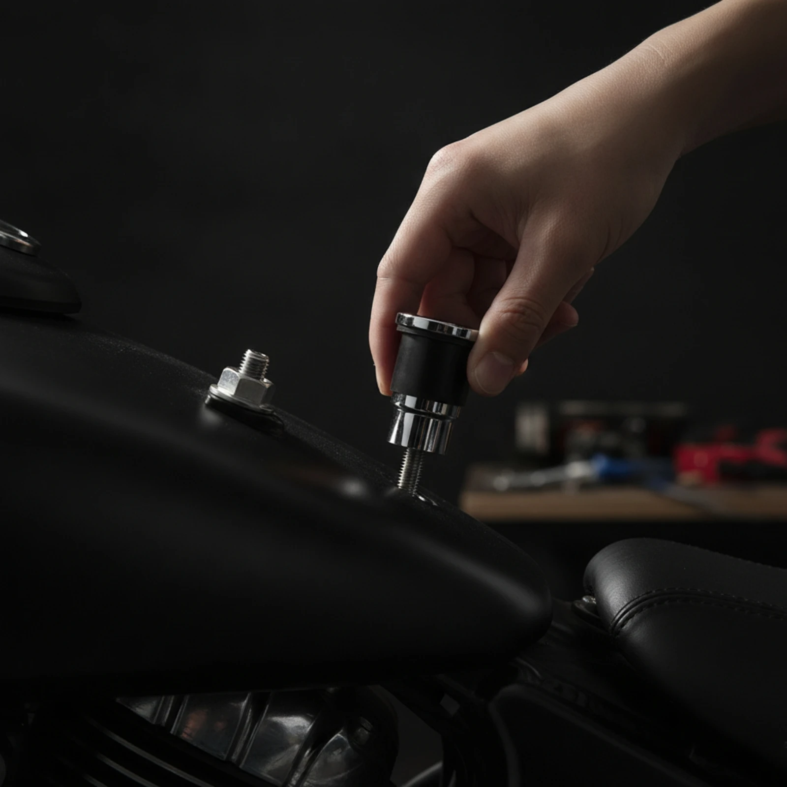 4 Pieces Motorcycle Backrest Mounting Screws Easy Install Quick-Release Screw Posts Quick Release Bolts Secure Fit Bolt