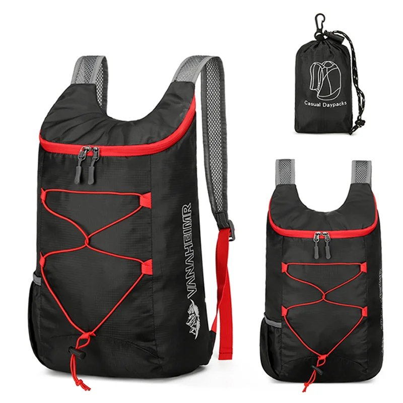 1Pcs Outdoor folding backpack,ultra-light portable travel bag with adjustable shoulder straps,suitable for commuting and cycling