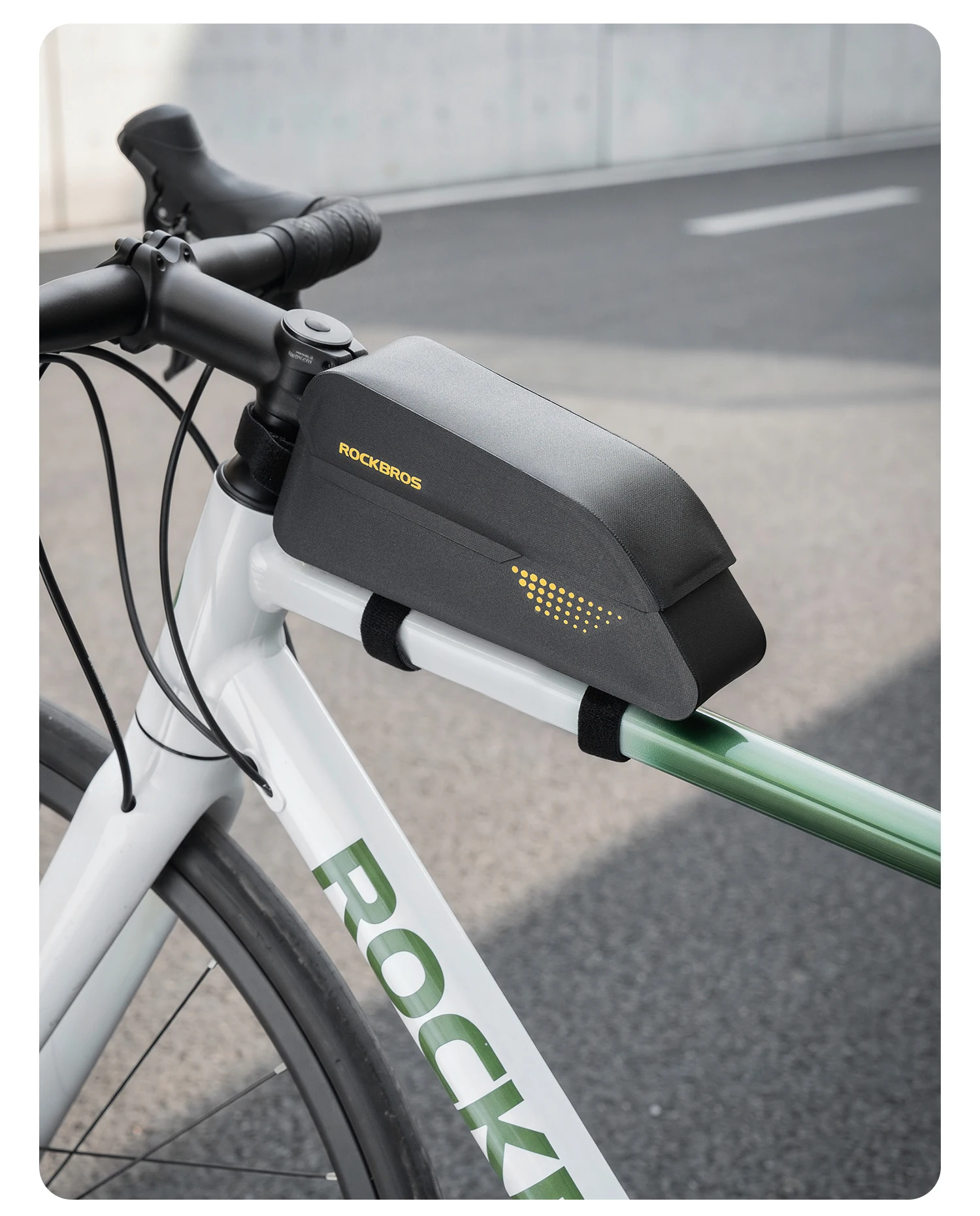 ROCKBROS Fahrradtasche 0,8L Kapazität Wasserdichte Magnetabdeckung Vorderrahmen MTB Rennrad Fahrradtasche Oberrohrtasche Fahrradzubehör – Detail 21