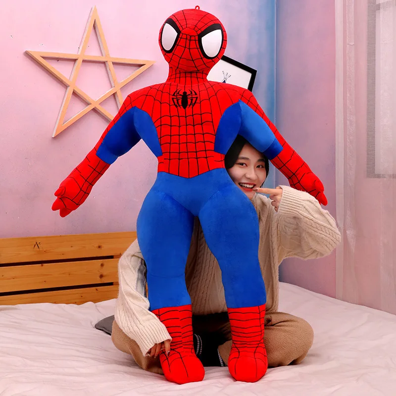 [Funny] 120cm Disney Anime Super Hero Spider-Man pillow plush Stuffed Toy doll Creative Plush toys kids Birthday Christmas Gift