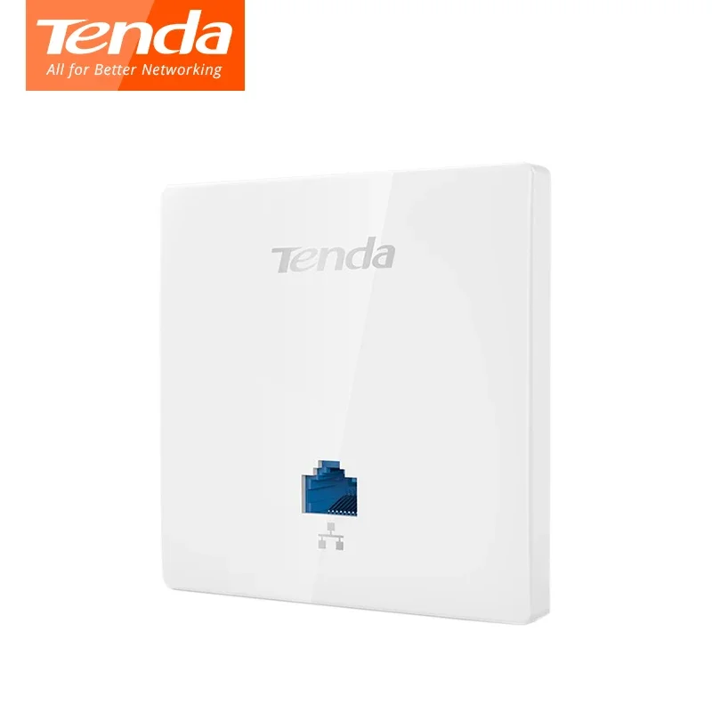 Tenda W6-S N300 in-wall Wireless Access Point,300Mbps Indoor Wall WiFi AP, Client+AP, IEEE 802.11n/g/b PoE,PPTP, L2TP 20 Clients