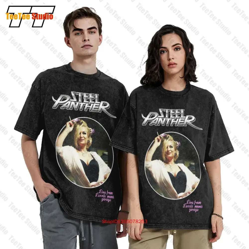 Steel Panther Live From Lexxi S Mom S Garage Rock Band Vintage Oversized T-Shirt 6GP5