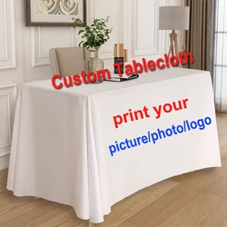 Party Decoration Personalized Tablecloth Map Customized Picture Logo Table Cloth Picnic Party Soft Fabric Table Cover Tapestry