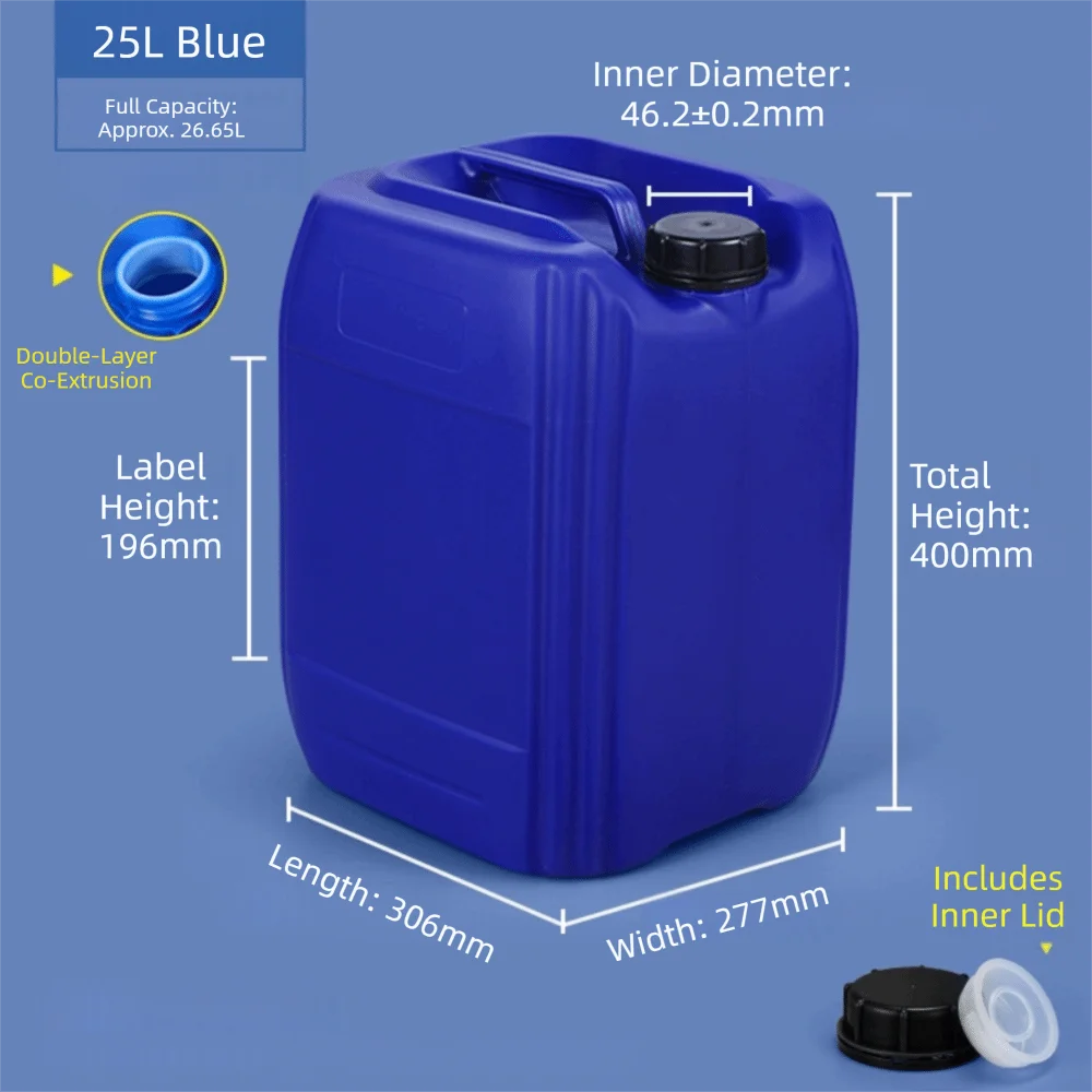 New 10L/20L/25L Stacking plastic buckets HDPE Thickened Spare tank Sealed plastics Car spare fuel tank Outdoor
