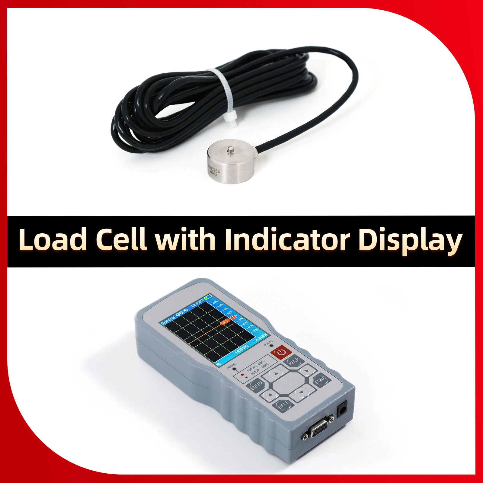 

Micro Load Cell Sensor and Digital Force Gauge,Test Pressure and Compressive Force,Stainless Steel,Capture Transient Waveform