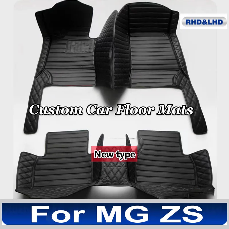 Non-hybrid Car Mats For MG ZS ZX ZST Astor ZS11 Crossover 2018~2022 Waterproof Floor Mats Push Button handbrake Car Accessories