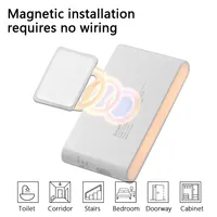 Magnetic Sensor Light USB Rechargeable Cabinet Light Human Motion Sensor Night Light Installation Free Bedroom Stair Lights