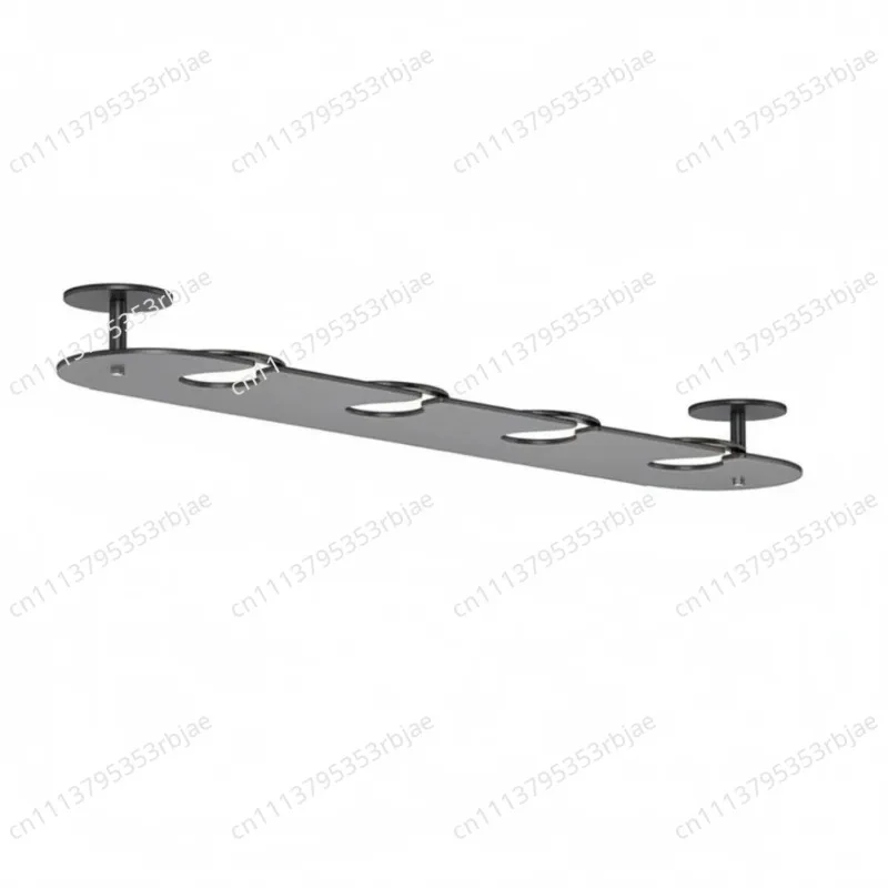 2/3/4 Slots Upside Down Wine Glass Holder Space Aluminum Punch-free Upside Down Shelf Wall Mounted Space Saving
