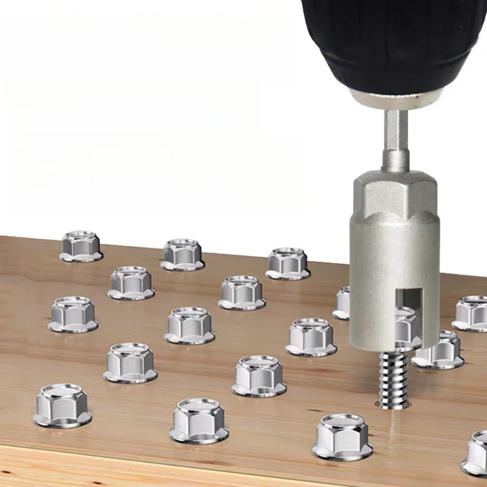 الطبيعية مشقوق فراشة ثقب مفتاح بانة 80 مللي متر 65 مللي متر سداسية مقبض مفك كهربائي الجناح الجوز المقبس أداة #6