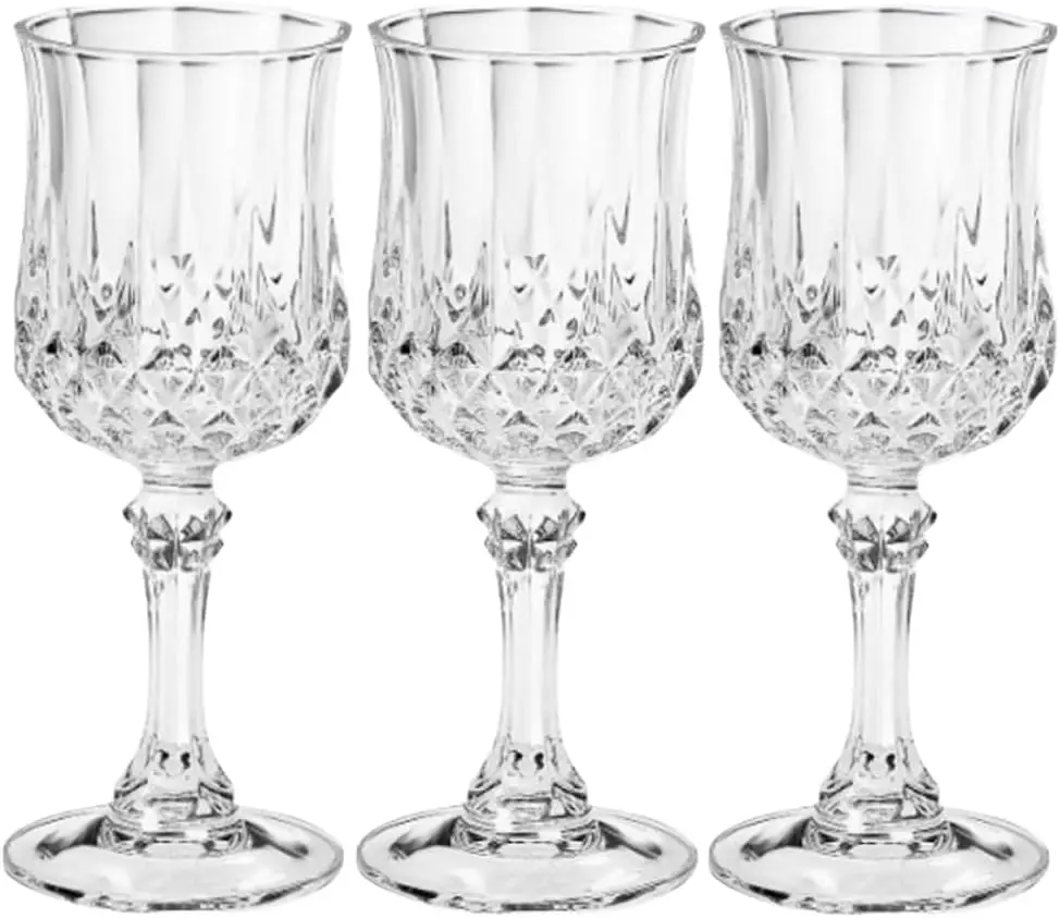 

Red wine glass set of 3,medium 5.4 oz,Perfect for Red or White,Daily Use,Unique Birthday or Father's Day Gift (Diamond W