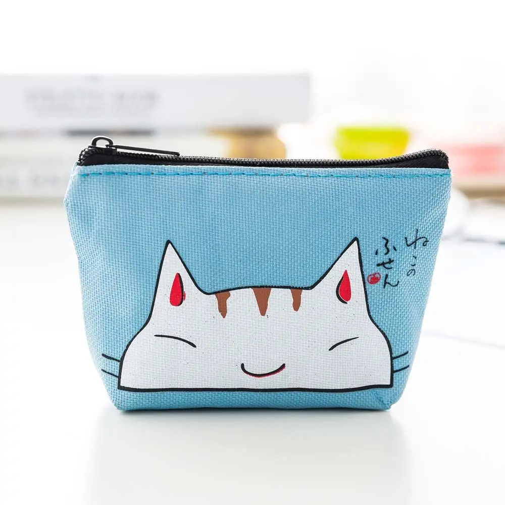 Cute For Girls Storage Bag Cat Print Multifunctional with Zipper Small Coin Purse Card Holders Women Wallets Korean Money Bag