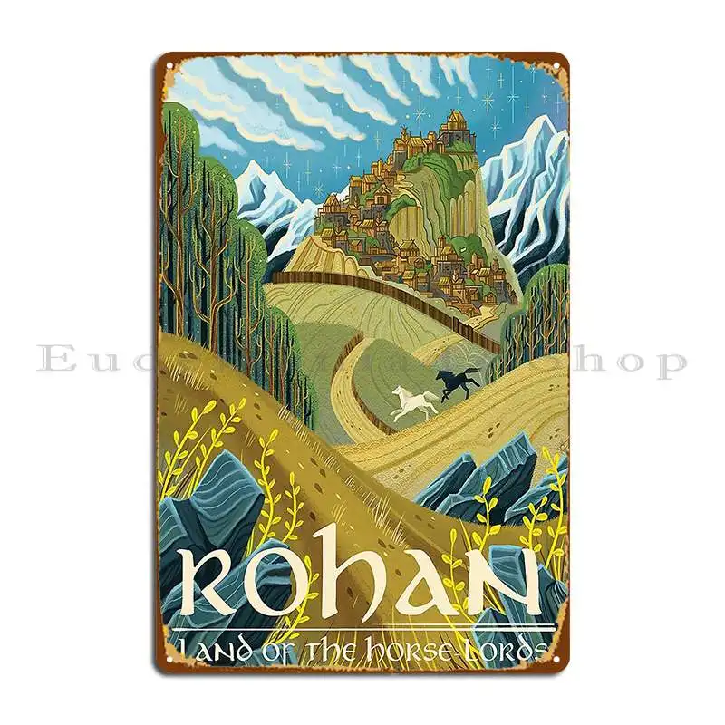 Visit Rohan Metal Sign Retro Garage Garage Printed Pub Plates Tin Sign Poster