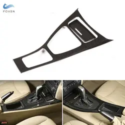 For BMW 3 Series E90 E92 2005 - 2012 LHD Car Accessories Center Console Gear Shift Panel Frame Cover Trim ABS Carbon Fiber Grain