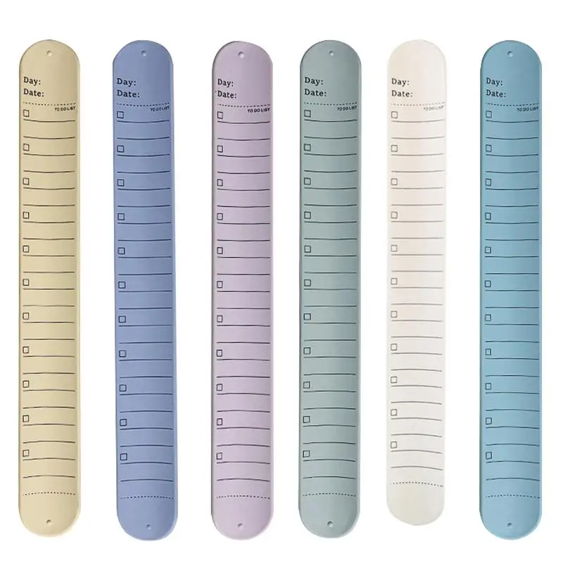 Silicone Memo Wristband Silicone Slap Bracelets Erasable To Do List Wrist Notepad Wrist Notepad Reusable Nurses Memo Watchband