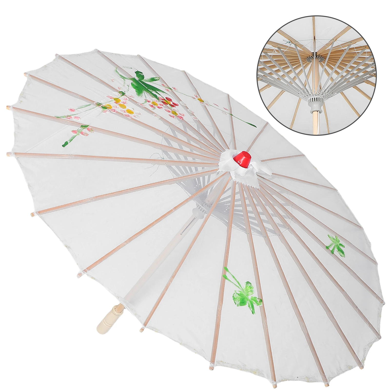 

Vintage Style Silk Umbrella Parasol for Chinese Dance Kids Performance Retro Folding Lightweight Decorative Portable Stage Photo