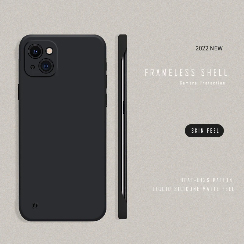 Ultra Thin Slim Hard PC Frameless Case For iPhone 15 14 11 12 13 Pro Max Mini XR XS Max X 7 8 Plus SE 2 3 Matte Cover Cases