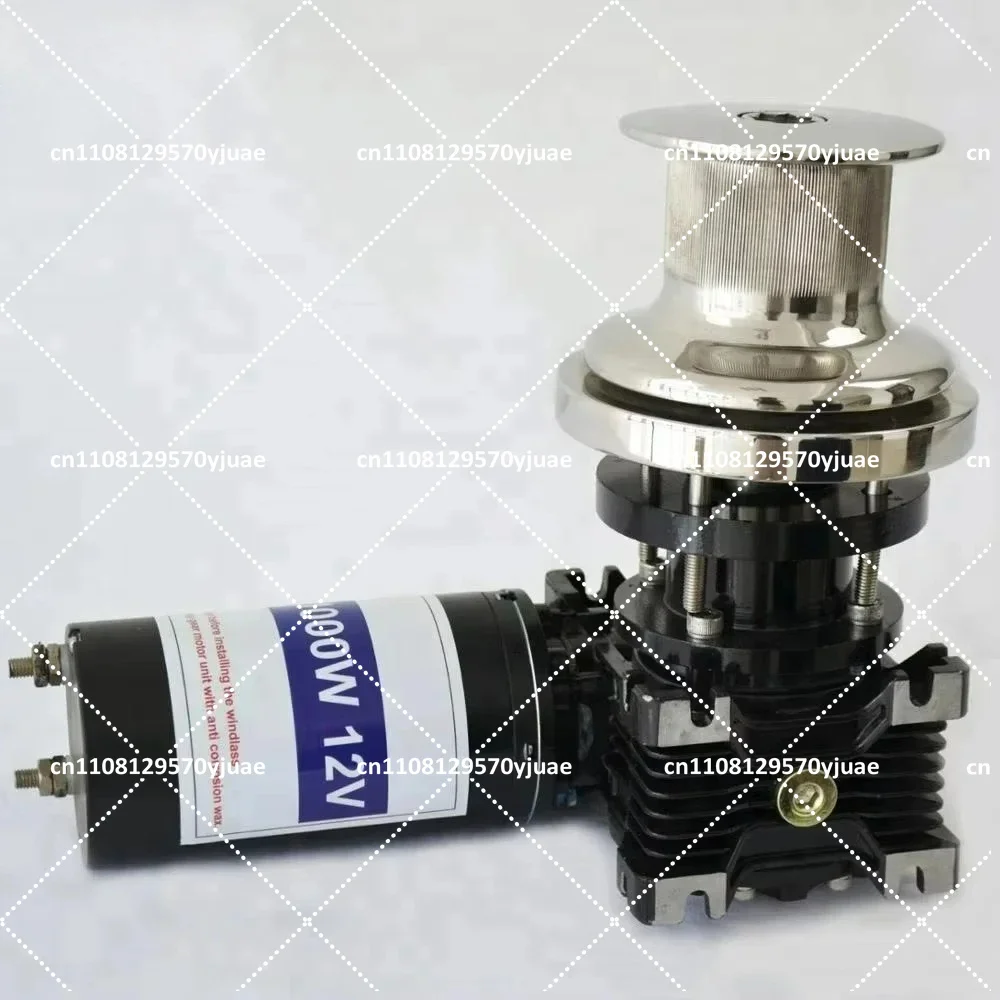 Electric Winch 12V 24V 600W Motor Max Load 190 kg Rope Size 12 mm DC Anchor Winch
